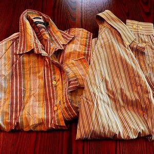 Two Mens Dress Shirts, Eddie Bauer and Nautica
